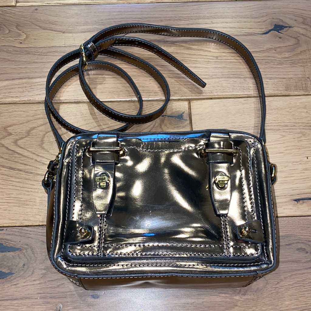 Etienne Aigner Mini Silver Crossbody Bag